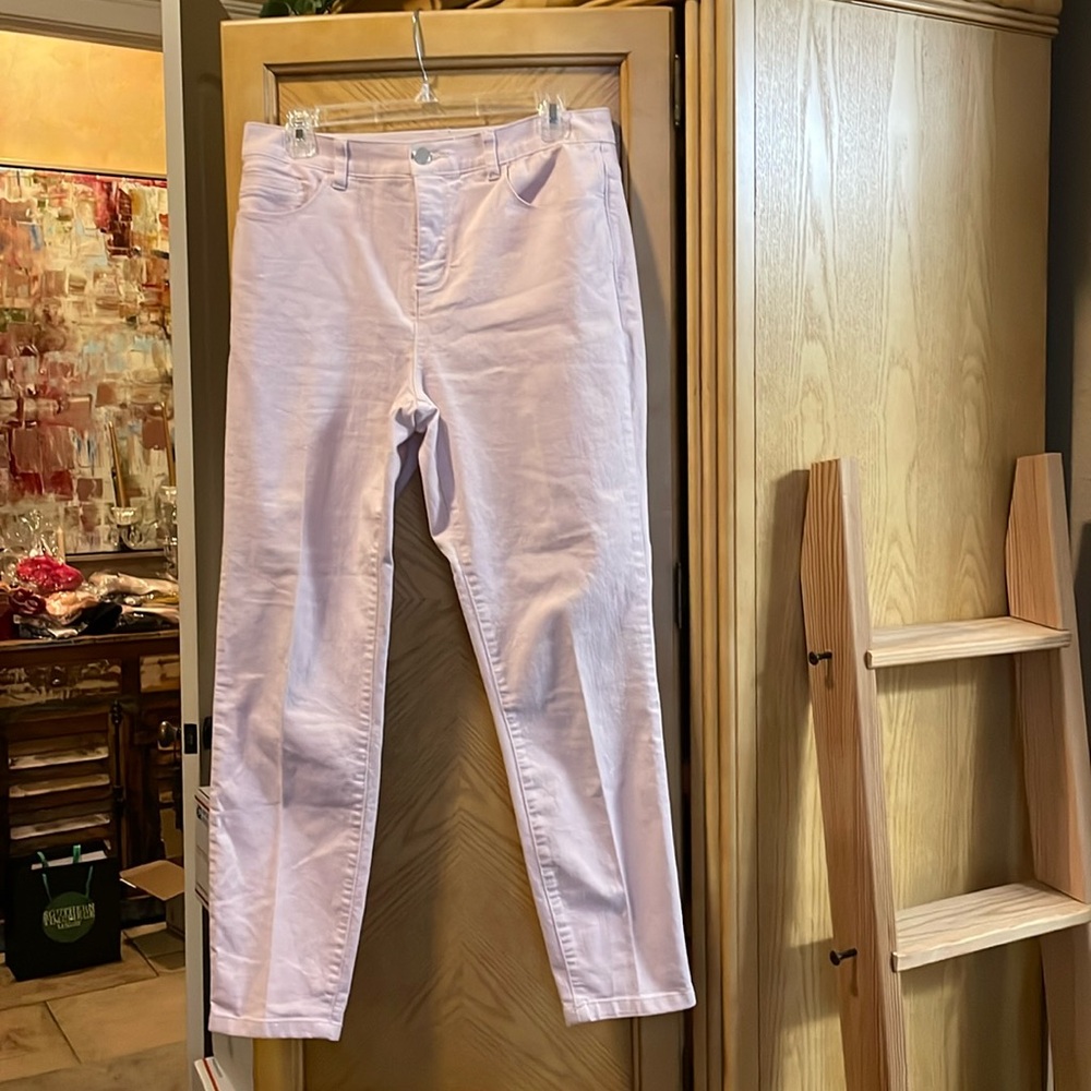 Signature slimming by Christopher banks pink jeans size 8 - Picture 2 of 8